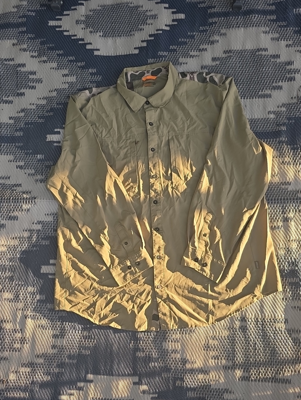 Light Olive Men's Button-Up Shirt